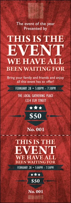 Retro Sunburst Event Ticket