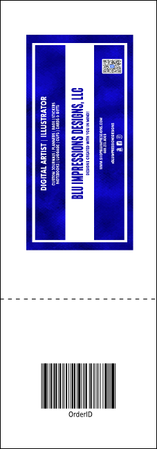 French Raffle Ticket Product Back