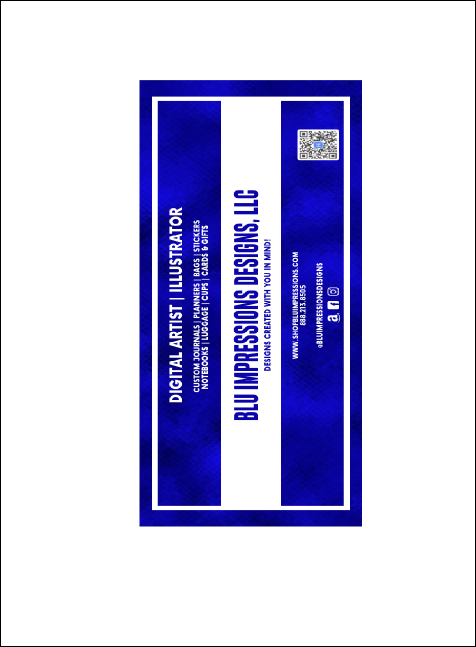 Blue Flower Invitation Product Back