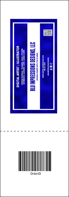 Blue Flower Raffle Ticket Product Back