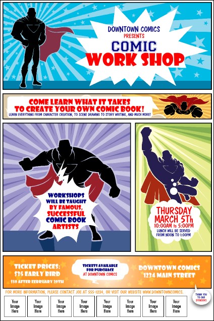 Comic Book Logo Poster Product Front