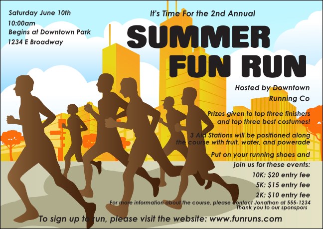 Fun Run Postcard Product Front