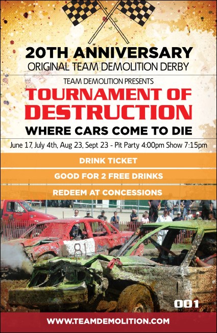 Crash Zone Drink Ticket Product Front