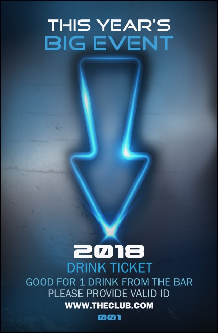 Night Club Neon Drink Ticket Product Front