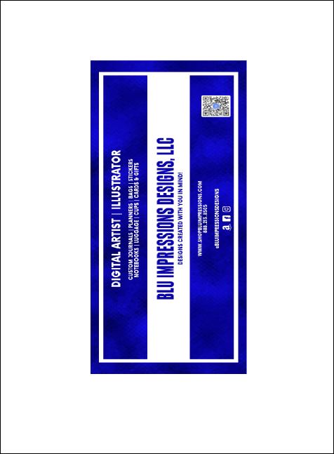 All Purpose Blue Invitation Product Back