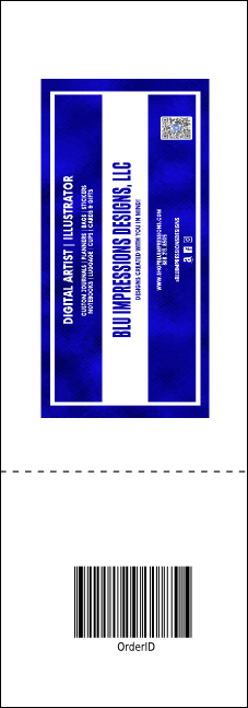 All Purpose Blue Raffle Ticket Product Back