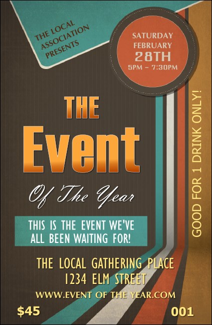 All Purpose Retro Drink Ticket Product Front