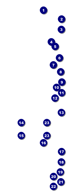 Squares Event Ticket Front Field Markers
