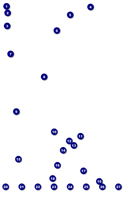 Orange Geometric Logo Poster Front Field Markers