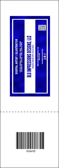 Orange Geometric Raffle Ticket Product Back