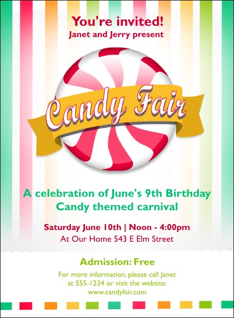 Candy Invitation Product Front