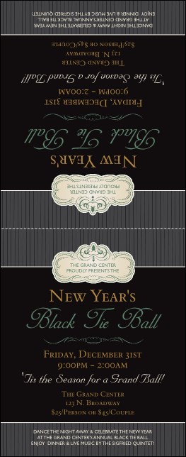 Classic Black Pinstripe Table Tent Product Front