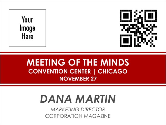 Conference Series: Red Stripe Economy Event Badge Product Front