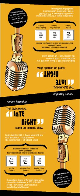 Comedy Retro Table Tent