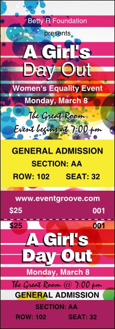 Women's Expo Abstract Reserved Event Ticket Product Front