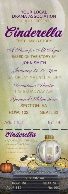 Cinderella Reserved Event Ticket Product Front