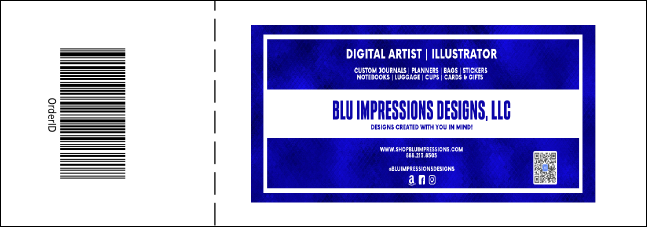Blue Image Reserved Event Ticket Product Back