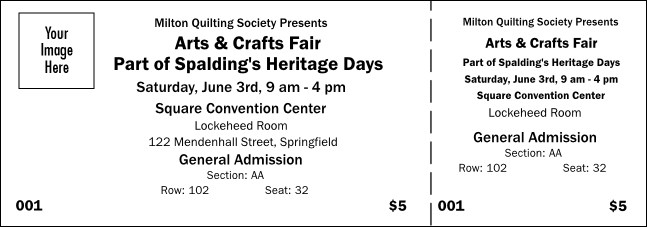 Color Logo Reserved Event Ticket Product Front