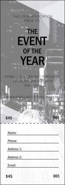 All Purpose Building and Streetlights Raffle Ticket Product Front