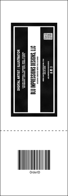 All Purpose Circles Black and White Raffle Ticket Product Back
