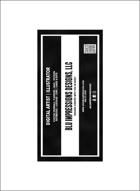 All Purpose Chalkboard Black and White Invitation Product Back