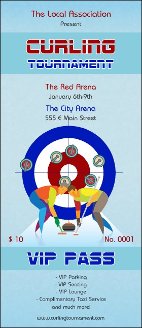 Curling Tournament VIP Pass Product Front