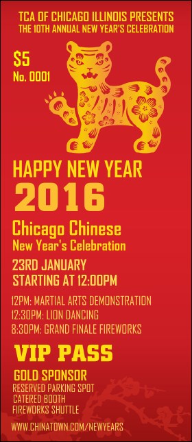 Chinese New Year Tiger VIP Pass Product Front