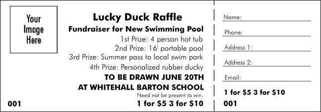 Color Logo Raffle Ticket 0007 Product Front