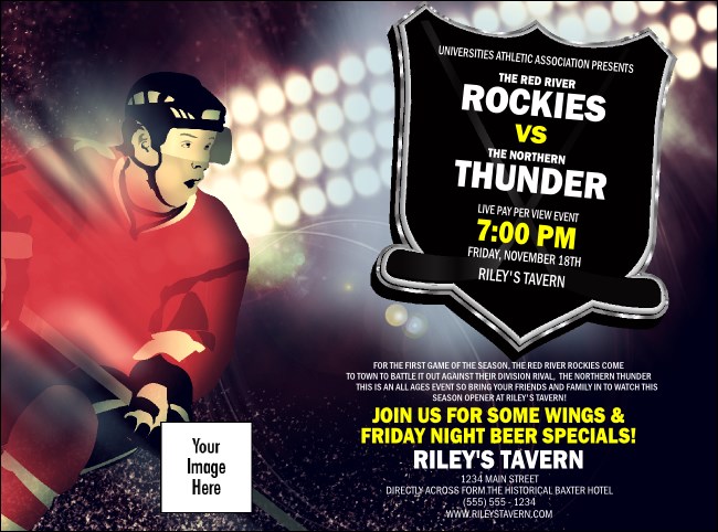 Hockey Badge Red Flyer Product Front