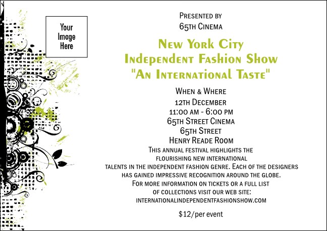 Fashion Show Postcard Mailer