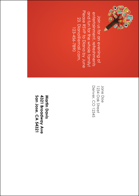 Fundraiser for Education Postcard Mailer Product Back