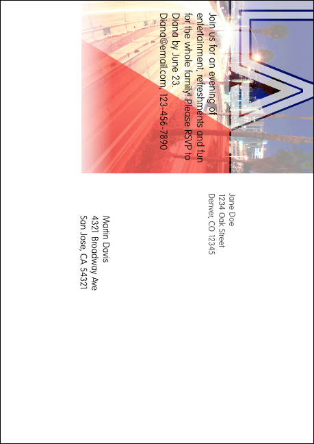 Los Angeles  Postcard Mailer Product Back