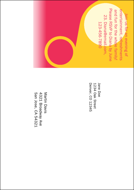 Circle Gala  Postcard Mailer Product Back