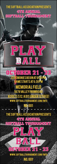 Softball Challenge Event Ticket