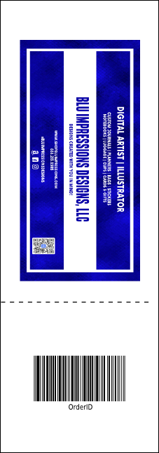 Graduation - Blue and Yellow Raffle Ticket Product Back