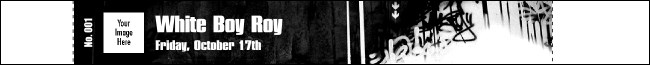 Hip Hop BW Tyvek Wristband