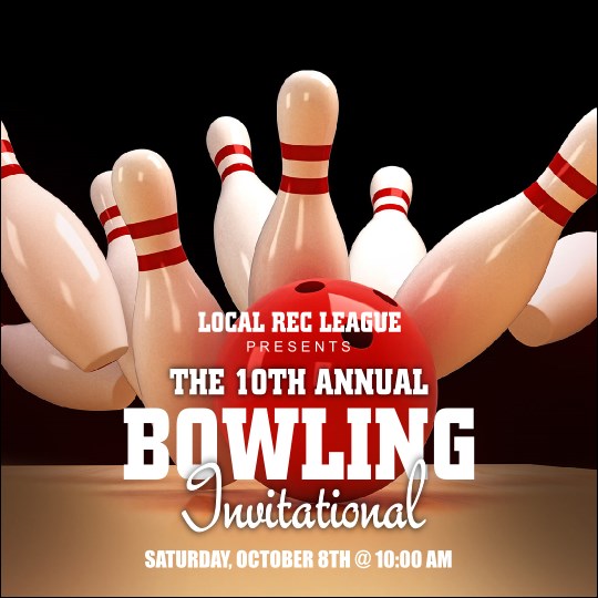 Bowling League Instagram Post