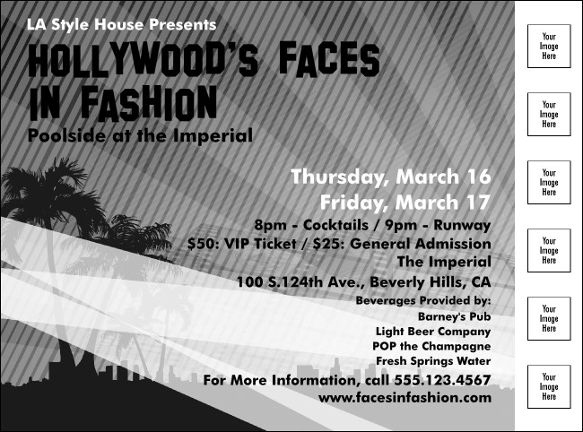 Hollywood Flyer (Black and white) Product Front