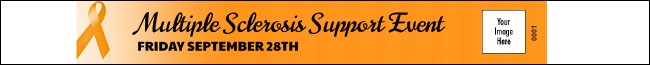 Orange Ribbon Premium Synthetic Wristband