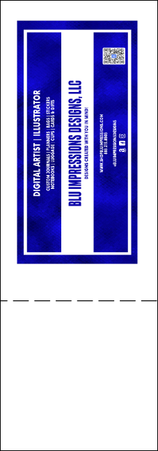 Rock Concert Blue QR Event Ticket Product Back