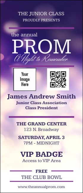 Abstract Lights VIP Event Badge Large Product Front