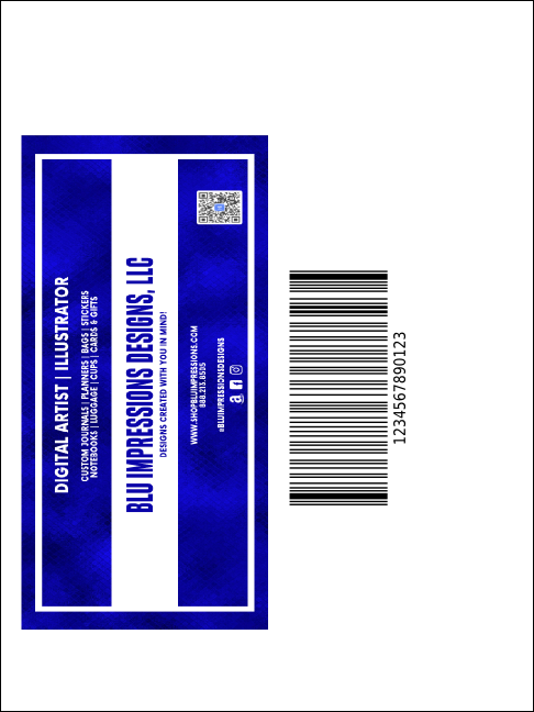 All Purpose Blue Economy Event Badge Product Back