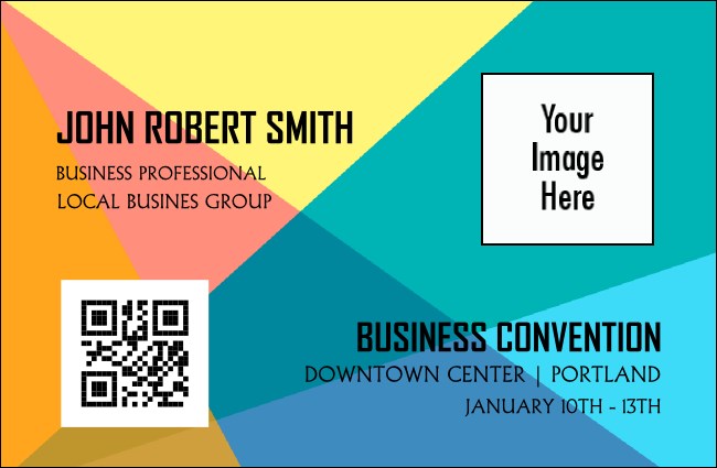 All Purpose Colorful Abstract VIP Event Badge Small