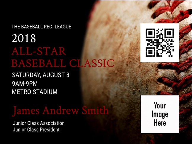 Baseball Stitches Economy Event Badge Product Front