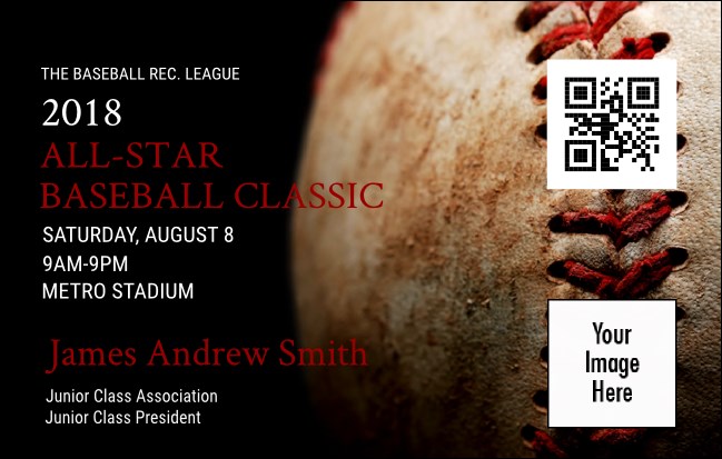 Baseball Stitches VIP Event Badge Medium Product Front