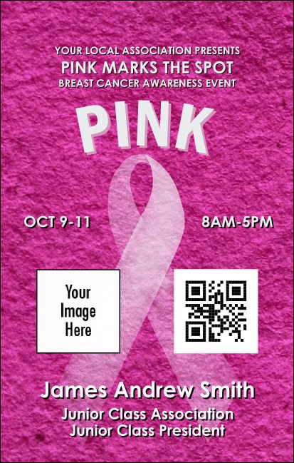 Breast Cancer Pink Ribbon VIP Event Badge Medium Product Front