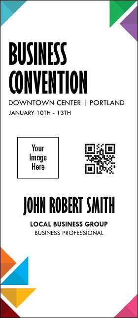 Conference Series: All Purpose Triangles VIP Event Badge Large Product Front