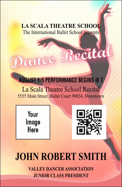 Dance Silhouette VIP Event Badge Small Product Front