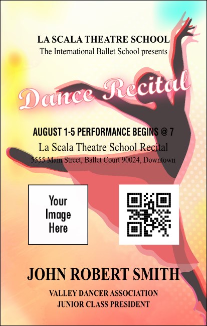 Dance Silhouette VIP Event Badge Medium Product Front