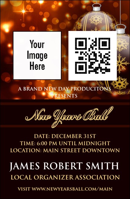 Golden Ornament VIP Event Badge Small Product Front